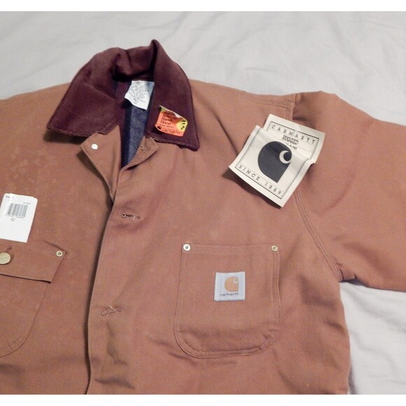 Carhartt Jacket Men's 42 Brown Duck Blanket Lined Deadstock 6BLC Tags (1) - Picture 4 of 15